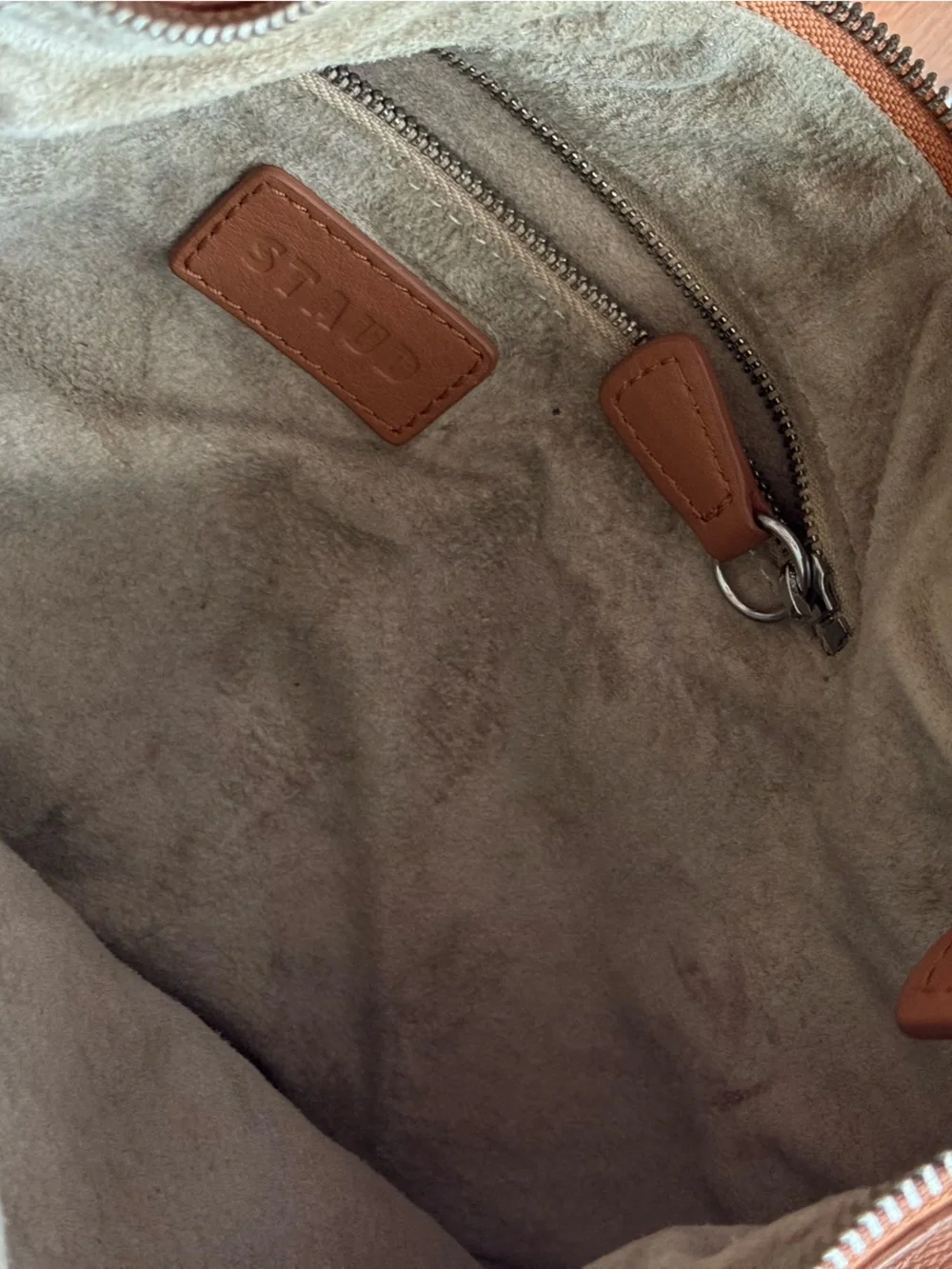 STAUD Sasha Chain Hobo Bag Tawny